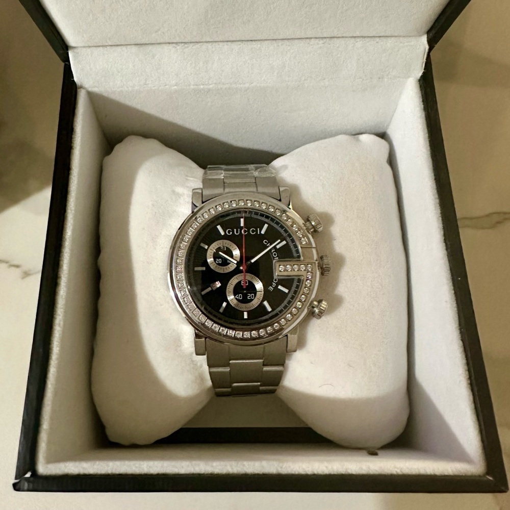 GUCCI 101M G Chrono Factory Diamond Watch